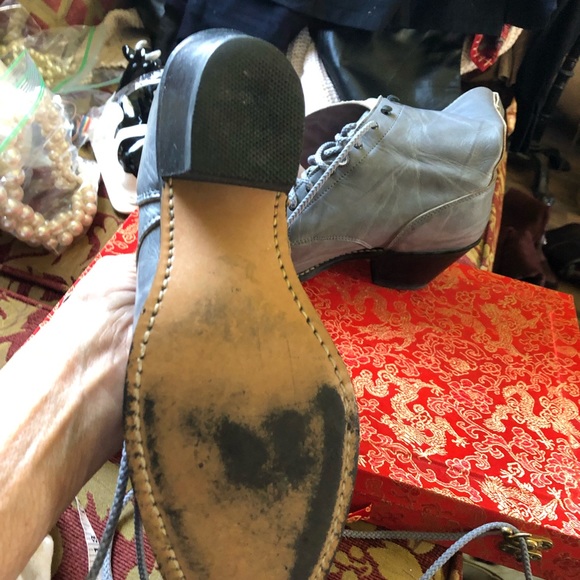 Roper boots, grey soft leather - Picture 5 of 5